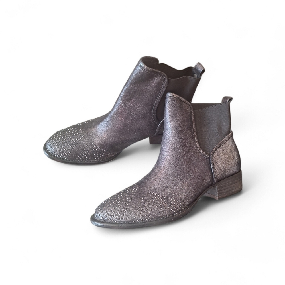 Donald J. Pliner Shimmering Black Ankle Boots